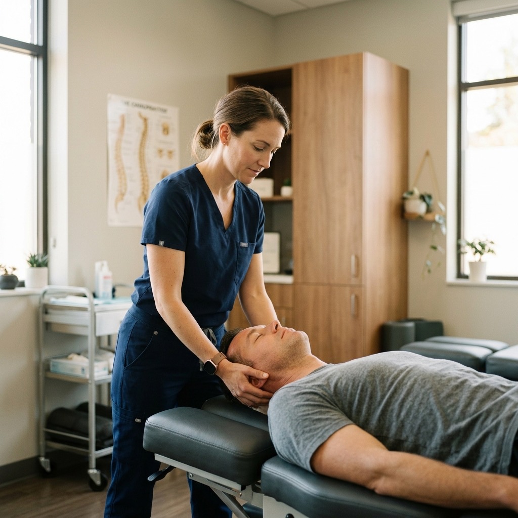 Professional Tampa chiropractor treating a patient